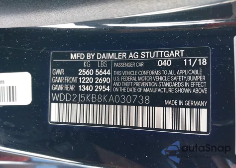 2019 Mercedes-Benz Cls 450 4Matic z USA, uszkodzony, nr VIN WDD2J5KB8KA030738